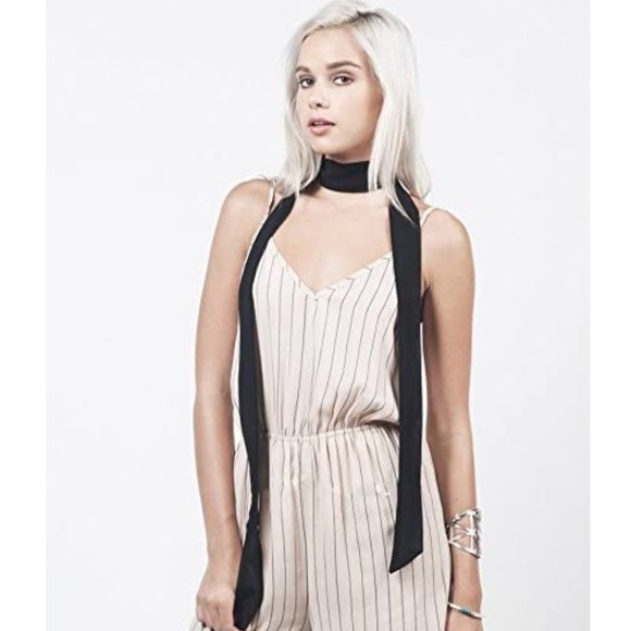 Thin Skinny Scarf, Satin, Burgundy, NWOT - Picture 3 of 5